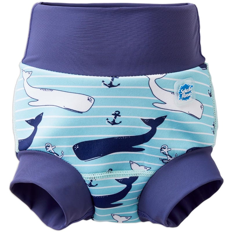 Splash About Happy Nappy Reusable Swim Diaper, Vintage Moby, 2-3 Years